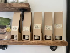 Reed diffusers on a shelf