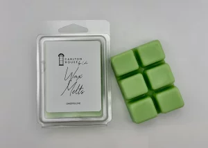 Ginger & Lime Wax Melts, in and out of pack