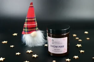 A snow pixie candle